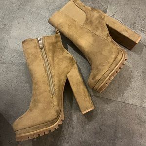 Fashion Nova Tan Ankle Boots